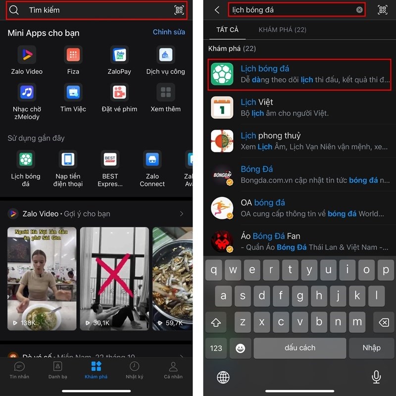 Xem lịch thi đấu bóng đá trên Zalo cực nhanh chóng Xem lịch thi đấu bóng đá trên Zalo cực nhanh chóng