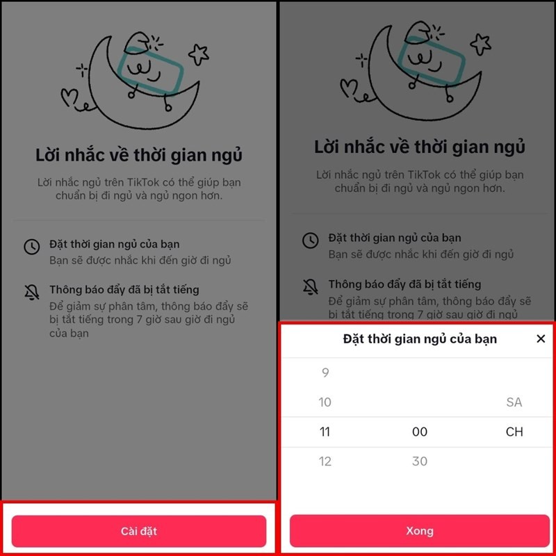 Thiết lập lời nhắc thời gian ngủ trên TikTok cực đơn giản