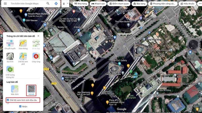 Xem Google Maps vệ tinh siêu đơn giản trên điện thoại và máy tính Xem Google Maps vệ tinh siêu đơn giản trên điện thoại và máy tính
