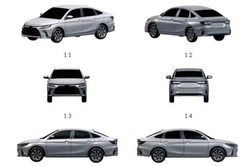 Toyota Vios thế hệ mới được đăng ký kiểu dáng tại Việt Nam
