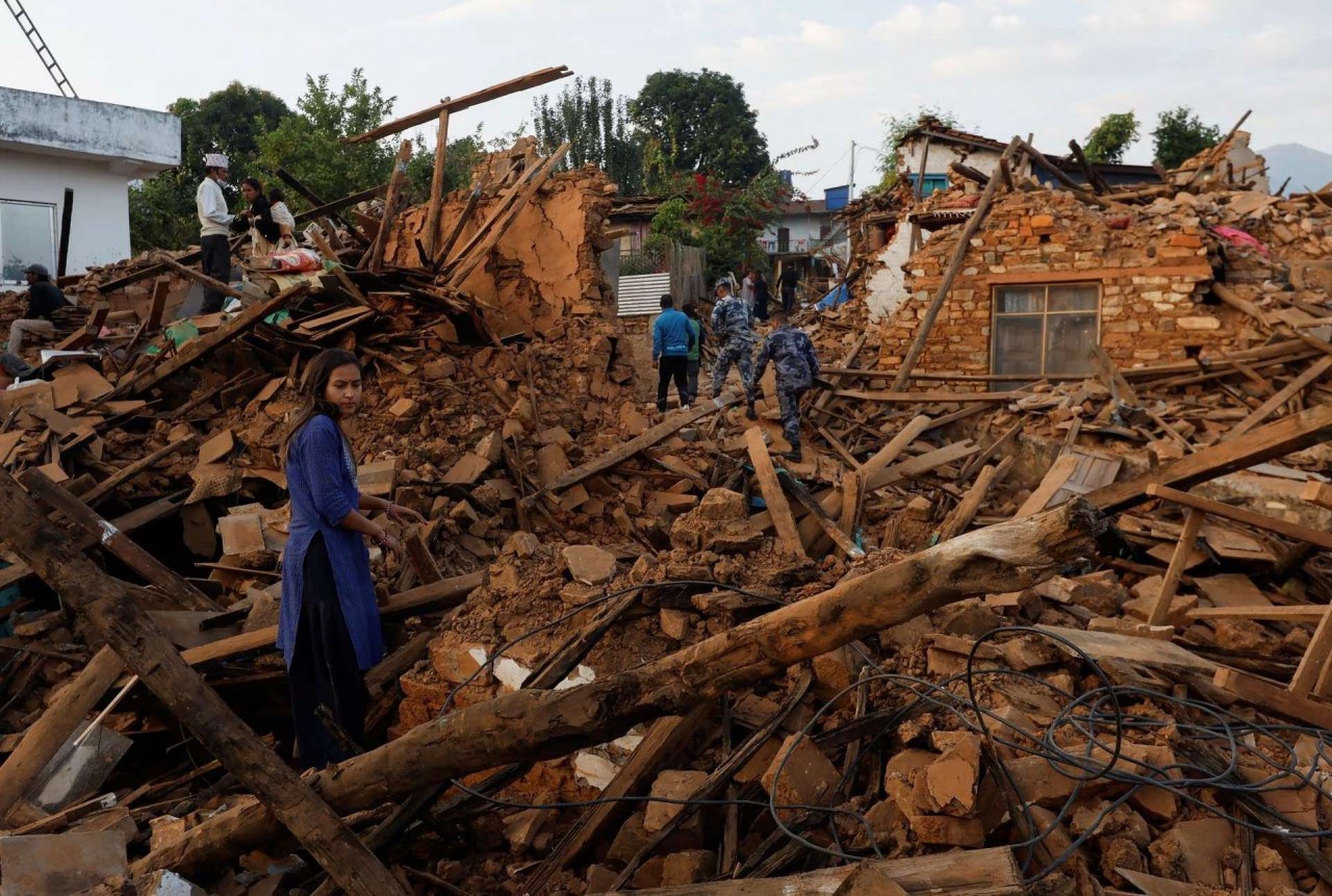 Khung cảnh đau thương sau trận động đất làm rung chuyển Nepal