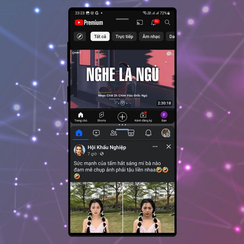 Cách chia đôi màn hình trên điện thoại Samsung cực đơn giản Cách chia đôi màn hình trên điện thoại Samsung cực đơn giản
