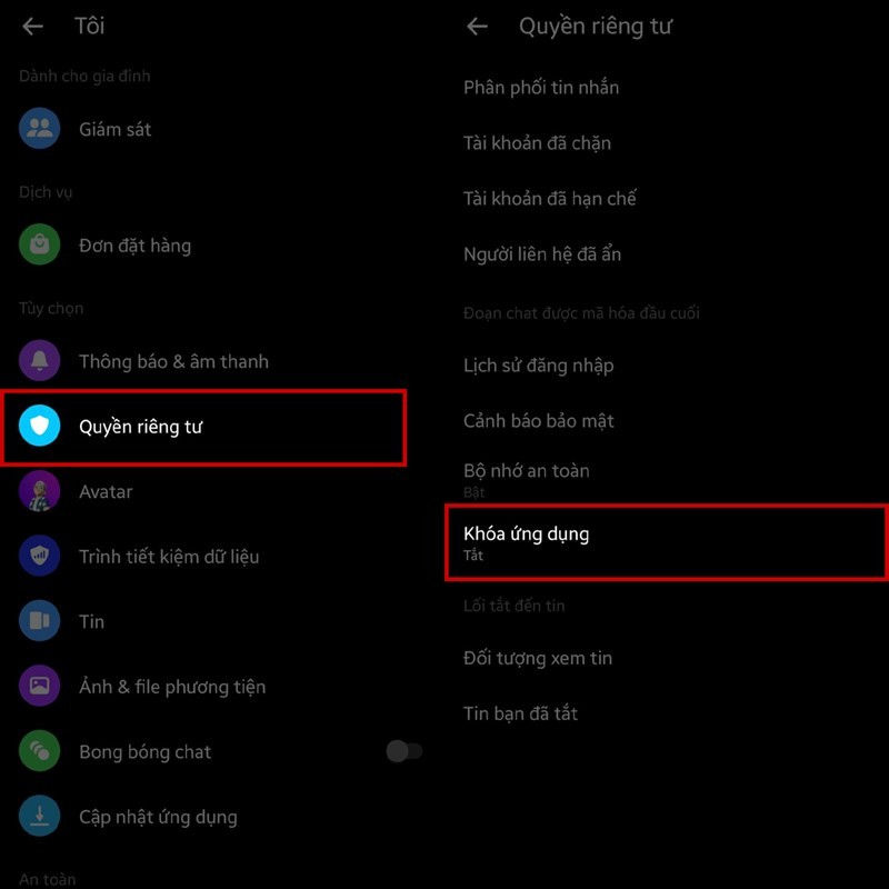 Cách khóa Messenger bằng vân tay hoặc khuôn mặt để bảo mật Cách khóa Messenger bằng vân tay hoặc khuôn mặt để bảo mật