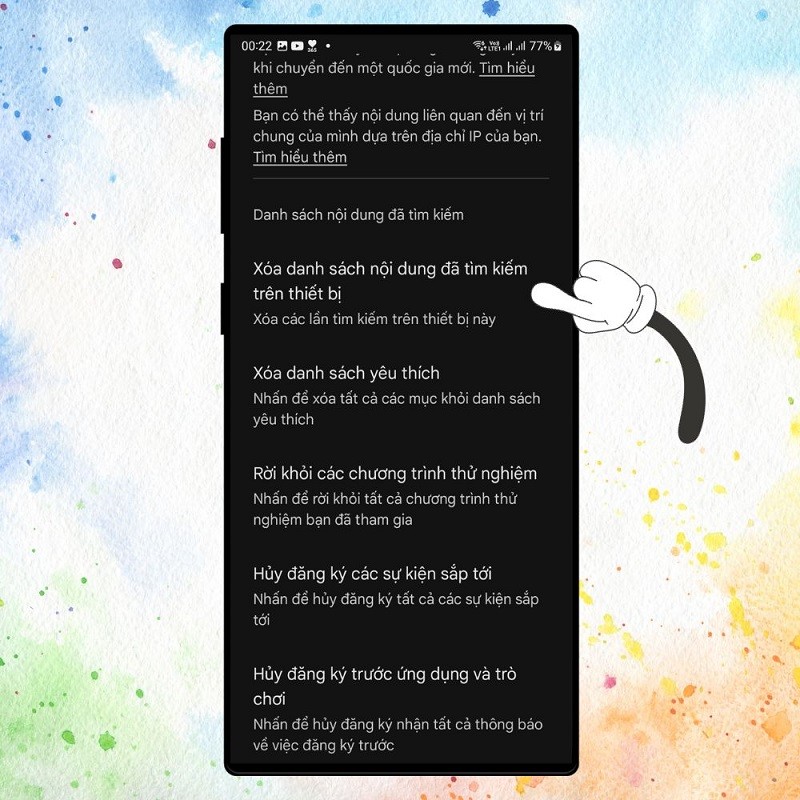 Xoá lịch sử tìm kiếm CH Play giúp bạn bảo mật thông tin hơn Xoá lịch sử tìm kiếm CH Play giúp bạn bảo mật thông tin hơn