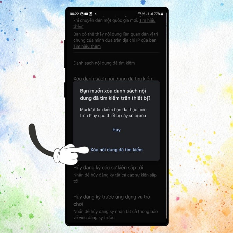 Xoá lịch sử tìm kiếm CH Play giúp bạn bảo mật thông tin hơn Xoá lịch sử tìm kiếm CH Play giúp bạn bảo mật thông tin hơn