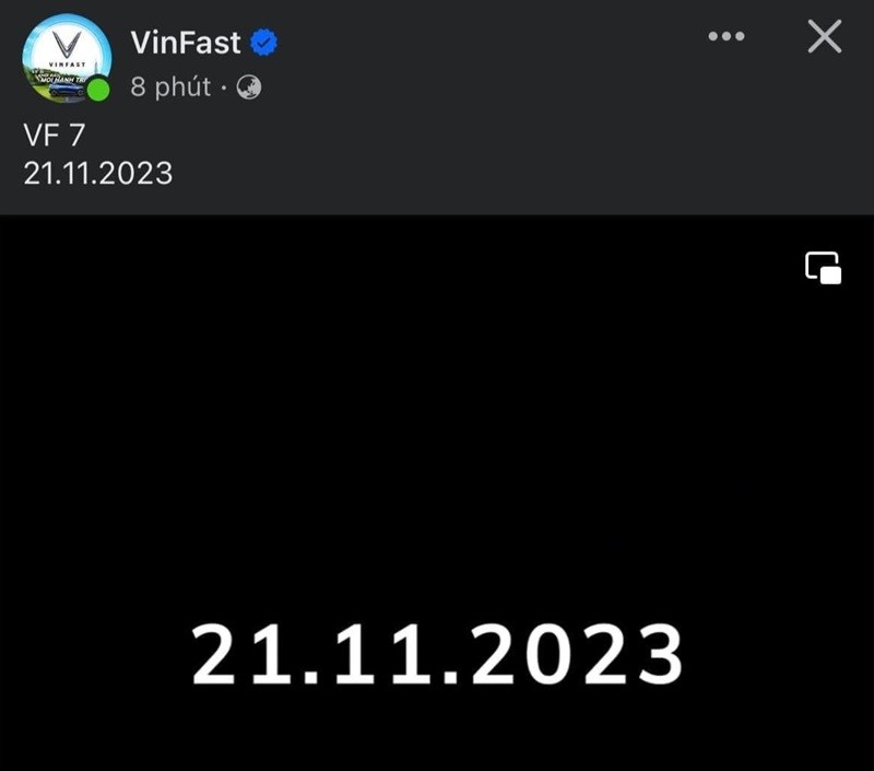 Nghi vấn VinFast VF7 ra mắt vào ngày 21/11/2023.