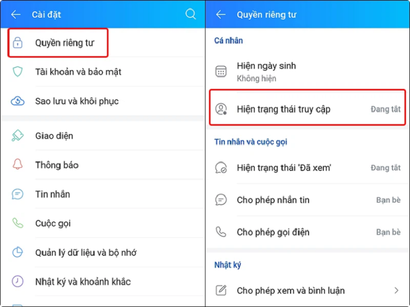 Cách tắt trạng thái hoạt động trên Zalo siêu đơn giản