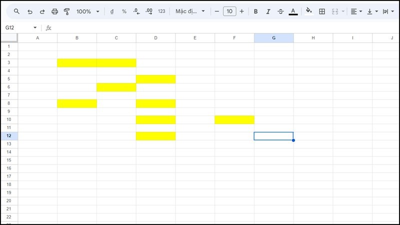 Hướng dẫn tô màu ô trống trong Google Sheets cực đơn giản Hướng dẫn tô màu ô trống trong Google Sheets cực đơn giản
