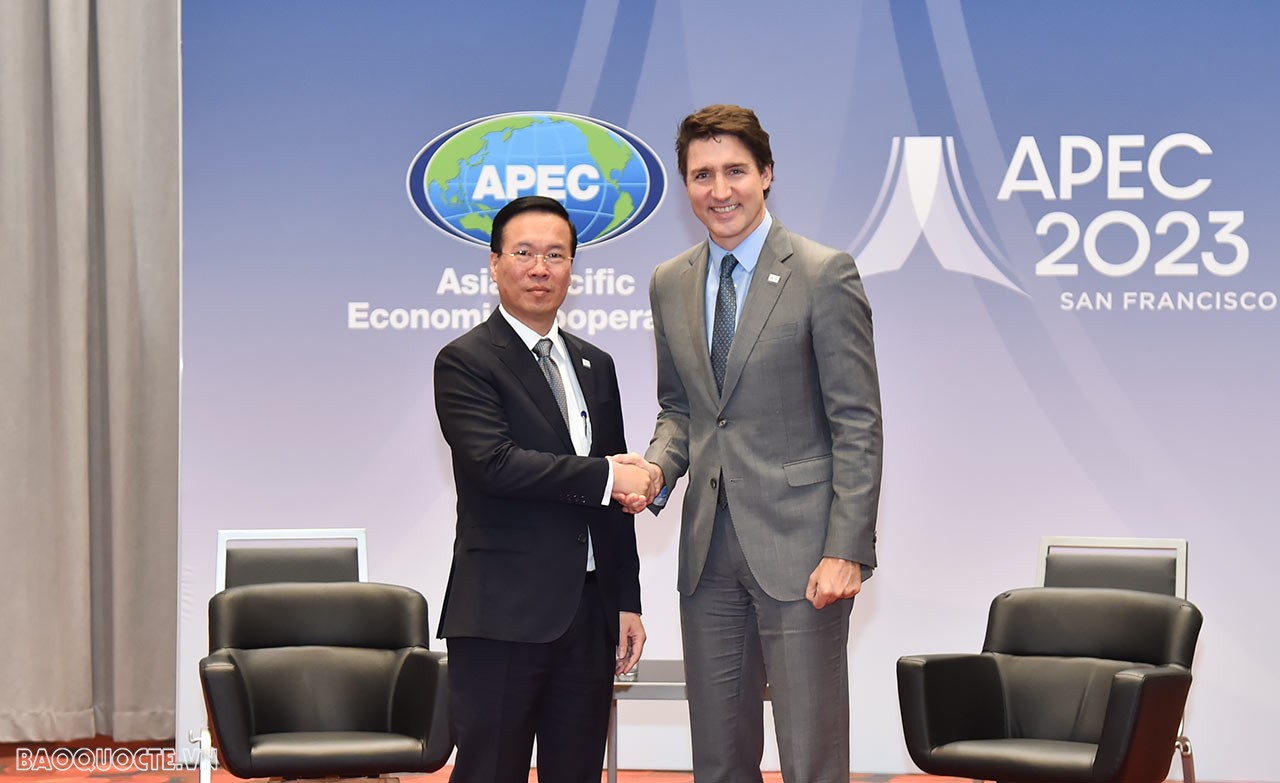 APEC 2023: Chủ tịch nước Võ Văn Thưởng đề nghị Canada tiếp tục hỗ trợ Việt Nam trong lĩnh vực gìn giữ hòa bình APEC 2023: Chủ tịch nước Võ Văn Thưởng đề nghị Canada tiếp tục hỗ trợ Việt Nam trong lĩnh vực gìn giữ hòa bình