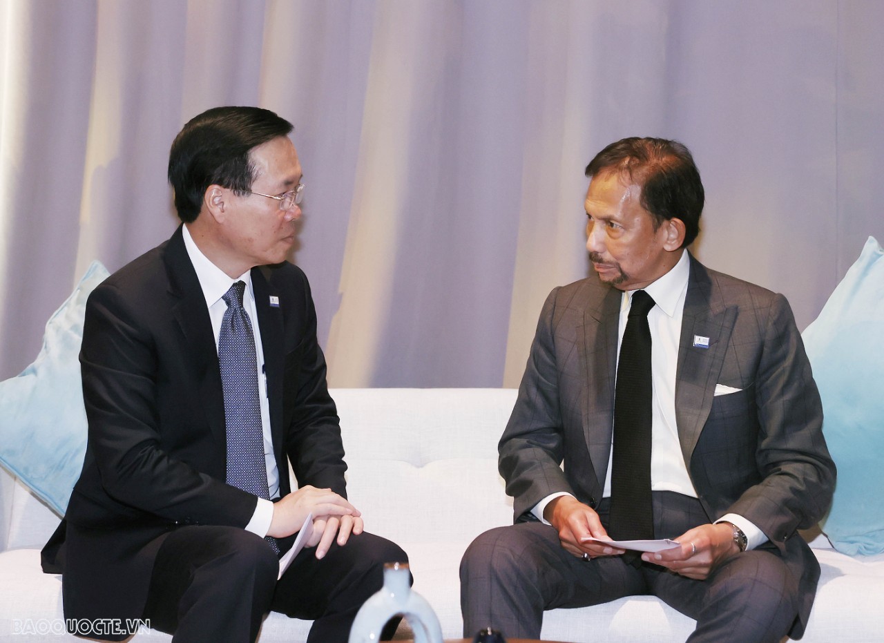 APEC 2023: Chủ tịch nước Võ Văn Thưởng đề nghị Việt Nam-Brunei thúc đẩy hợp tác trong 4 lĩnh vực ưu tiên APEC 2023: Chủ tịch nước Võ Văn Thưởng đề nghị Việt Nam-Brunei thúc đẩy hợp tác trong 4 lĩnh vực ưu tiên