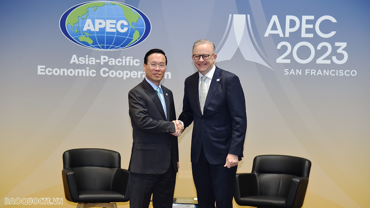 APEC 2023: Việt Nam-Australia tăng cường hợp tác trong các lĩnh vực chuyển đổi số, kinh tế xanh và ứng phó với biến đổi khí hậu APEC 2023: Việt Nam-Australia tăng cường hợp tác trong các lĩnh vực chuyển đổi số, kinh tế xanh và ứng phó với biến đổi khí hậu