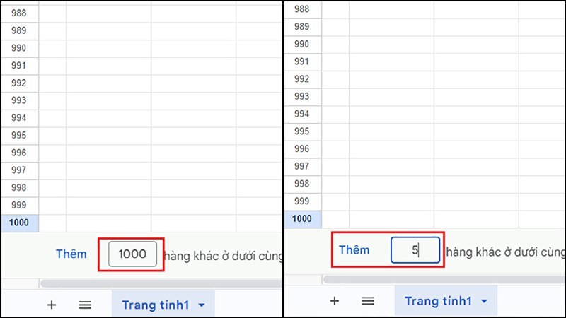 4 cách chèn nhiều dòng trong Google Sheets đơn giản, hiệu quả 4 cách chèn nhiều dòng trong Google Sheets đơn giản, hiệu quả
