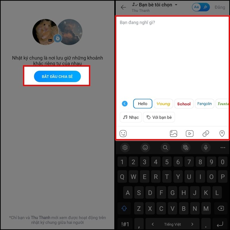 Cách tạo nhật ký chung trên Zalo chỉ 2 người xem được cực thú vị Cách tạo nhật ký chung trên Zalo chỉ 2 người xem được cực thú vị