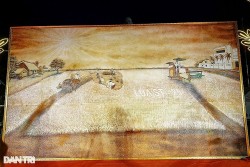 Kỷ lục Việt Nam ghi nhận bức tranh lớn nhất làm từ gần 100kg gạo ST25