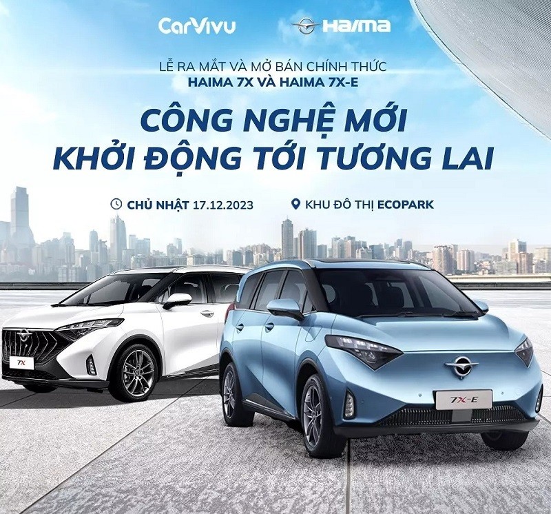 Hãng ô tô Trung Quốc Haima sẽ ra mắt thị trường Việt Nam hai mẫu xe MPV là 7X và 7X-E vào ngày 17/12.