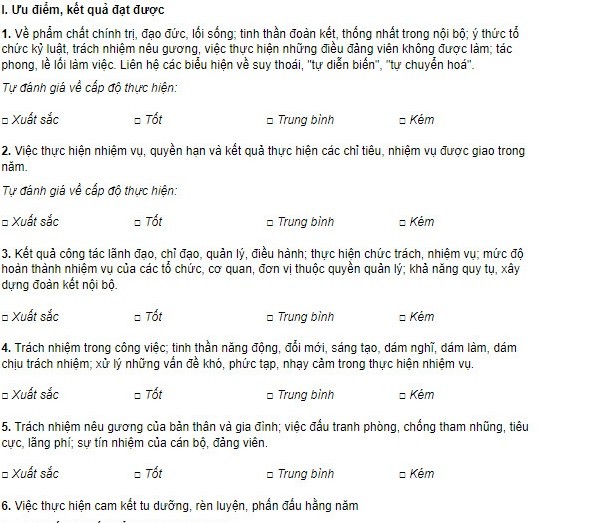 Hướng dẫn nhận xét ưu điểm, khuyết điểm trong bản kiểm điểm đảng viên cuối năm 2023 mới nhất Hướng dẫn nhận xét ưu điểm, khuyết điểm trong bản kiểm điểm đảng viên cuối năm 2023 mới nhất