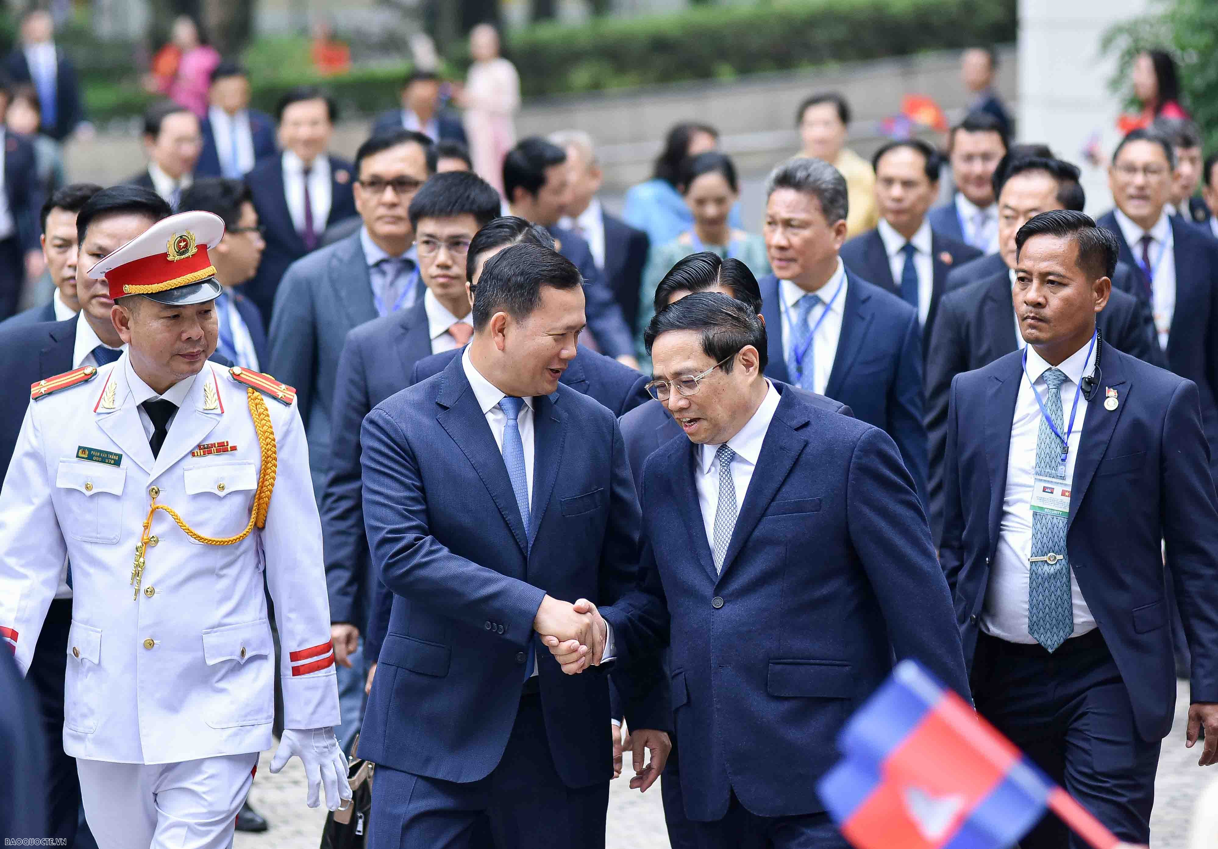 Lễ đón chính thức Thủ tướng Campuchia Hun Manet