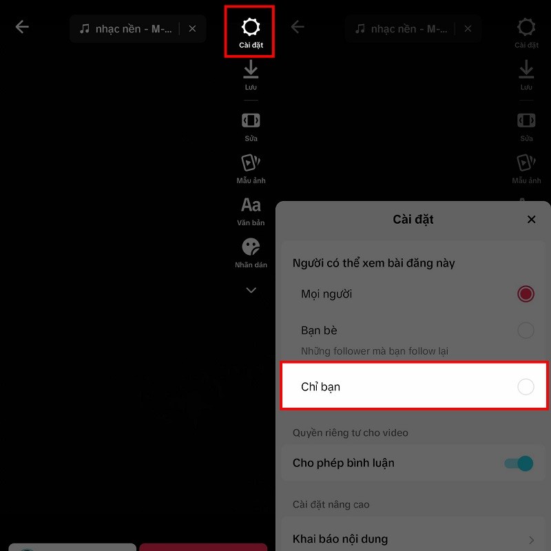 Hướng dẫn đăng bài chỉ mình tôi trên TikTok để lưu lại kỷ niệm