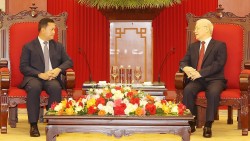 Tổng Bí thư Nguyễn Phú Trọng tiếp Thủ tướng Campuchia Hun Manet