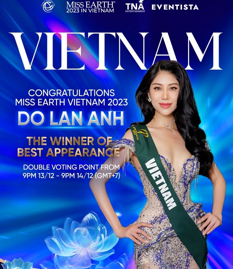 Hoa hậu Trái đất 2023: Hoa hậu Đỗ Lan Anh đoạt giải thưởng