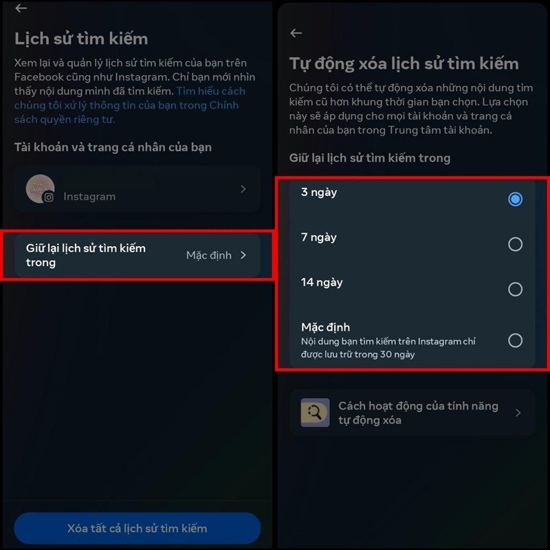 Cách tự động xóa tìm kiếm trên Instagram nhanh chóng, hiệu quả
