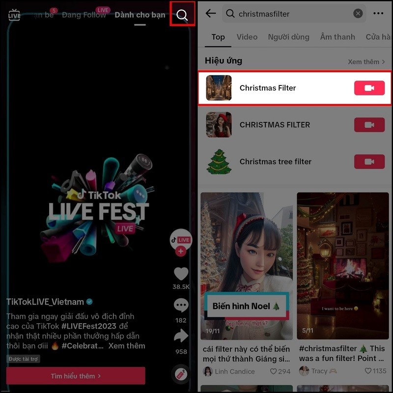 Cách quay video filter Christmas AI trên TikTok siêu thú vị
