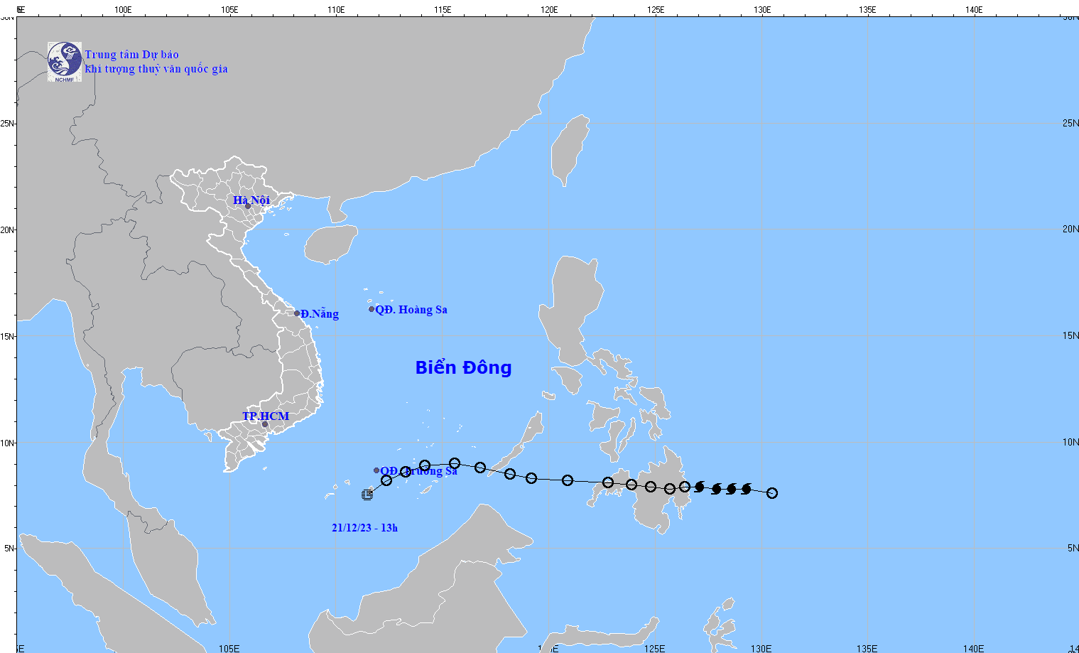 Dự báo thời tiết: Áp thấp nhiệt đới suy yếu thành vùng áp thấp và tan dần; Đà Nẵng đến Bình Thuận sắp có đợt mưa to đến rất to