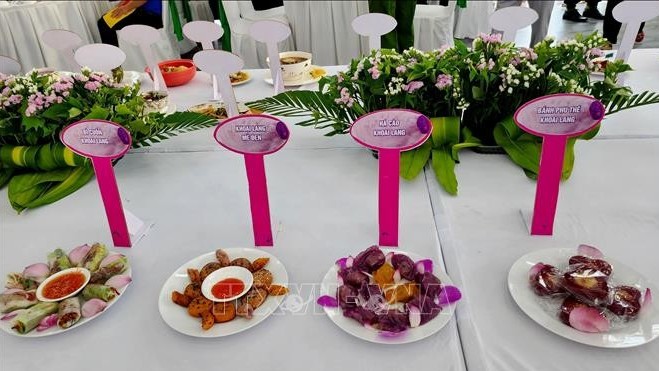 Xác lập kỷ lục Việt Nam với 100 món ăn chế biến từ khoai lang Bình Tân