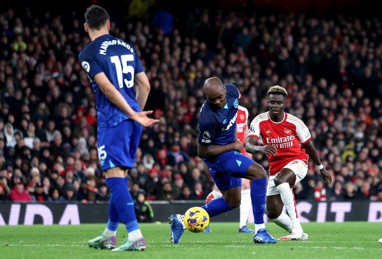 Ngoại hạng Anh: Hình ảnh trận đấu Arsenal bất ngờ thua không bàn thắng trước West Ham