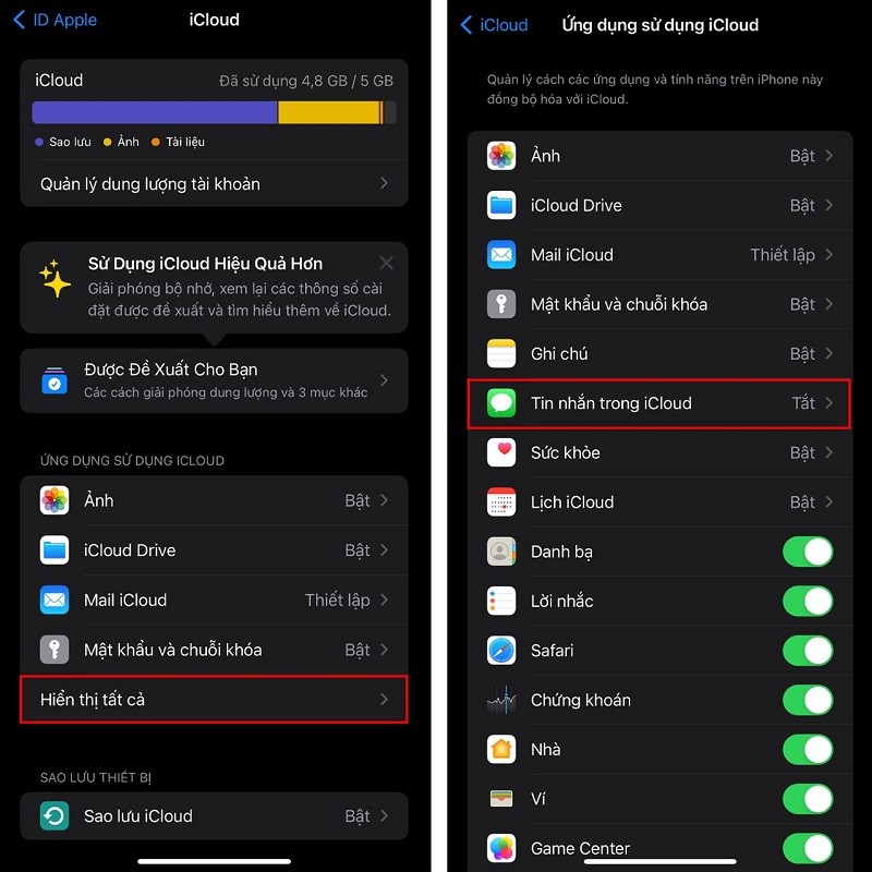 Cách đồng bộ tin nhắn lên iCloud trên iPhone nhanh chóng Cách đồng bộ tin nhắn lên iCloud trên iPhone nhanh chóng