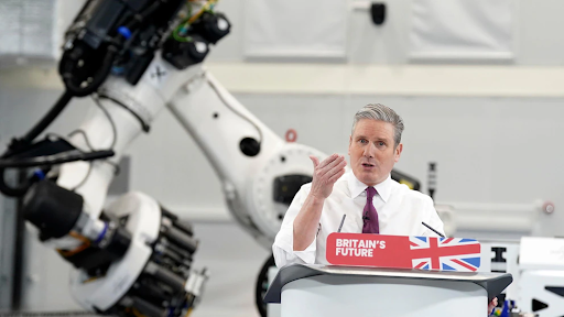 Lãnh đạo Công đảng Keir Starmer phát biểu tại Trung tâm Vật liệu tổng hợp quốc gia thuộc Công viên Khoa học Bristol&Bath ở Bristol, Vương quốc Anh ngày 4/1. (Ảnh: Stefan Rousseau / The Associated Press) Lãnh đạo Công đảng Keir Starmer phát biểu tại Trung tâm Vật liệu tổng hợp quốc gia thuộc Công viên Khoa học Bristol&Bath ở Bristol, Vương quốc Anh ngày 4/1. (Ảnh: Stefan Rousseau / The Associated Press)