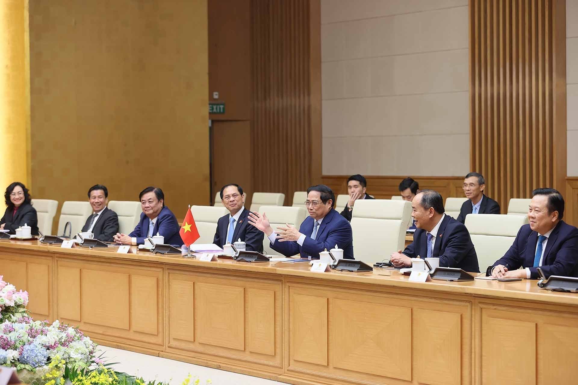 Thủ tướng Phạm Minh Chính phát biểu. (Nguồn: TTXVN) Thủ tướng Phạm Minh Chính phát biểu. (Nguồn: TTXVN)