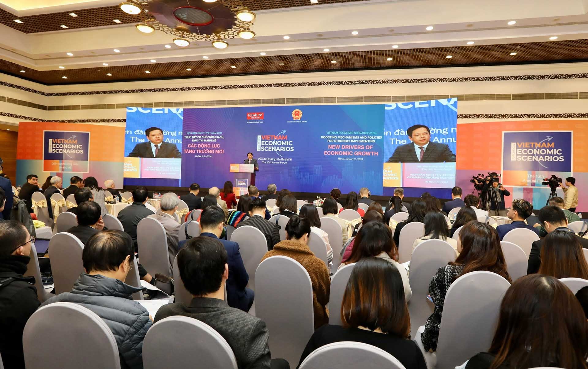 Toàn cảnh Diễn đàn thường niên Kịch bản Kinh tế Việt Nam lần thứ 16. (Nguồn: VnEconomy) Toàn cảnh Diễn đàn thường niên Kịch bản Kinh tế Việt Nam lần thứ 16. (Nguồn: VnEconomy)