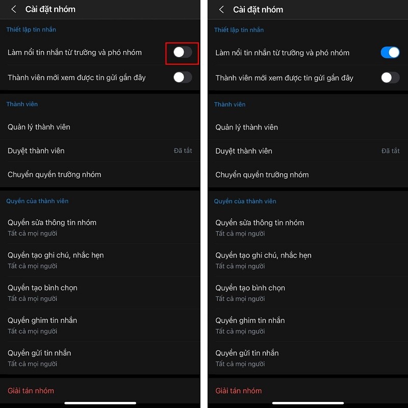 Làm nổi tin nhắn từ trưởng và phó nhóm Zalo cực đơn giản Làm nổi tin nhắn từ trưởng và phó nhóm Zalo cực đơn giản