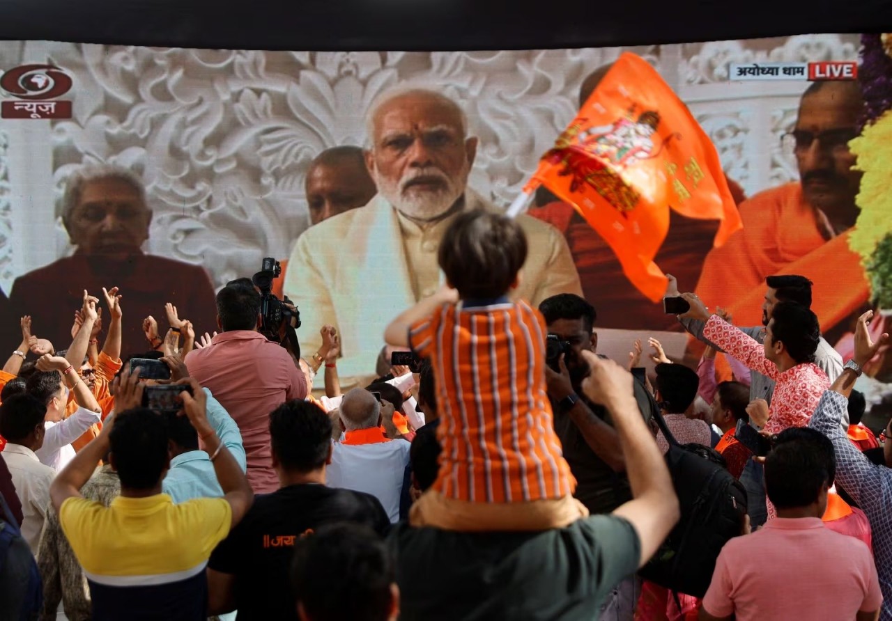 Thủ tướng Ấn Độ Narendra Modi dự lễ khánh thành ngôi đền Hindu mới ở bang Uttar Pradesh