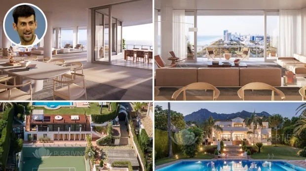 tay vot novak djokovic so huu nhieu biet thu xa hoa o khap noi tren the gioi