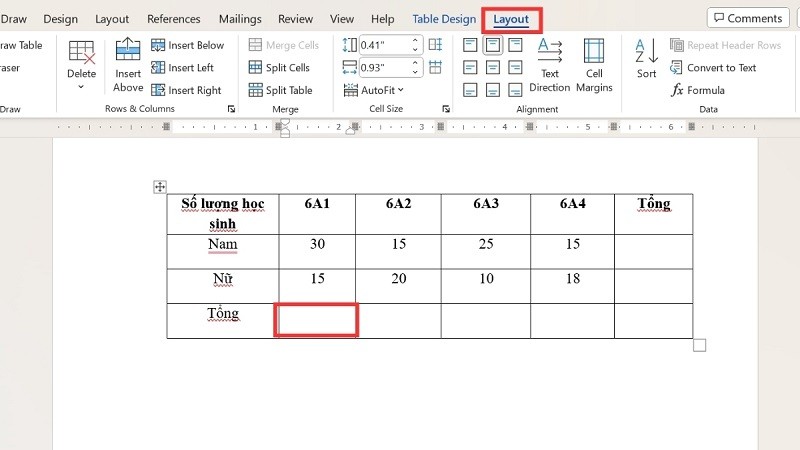 Hướng dẫn cách tính tổng trong Word nhanh chóng, đơn giản Hướng dẫn cách tính tổng trong Word nhanh chóng, đơn giản