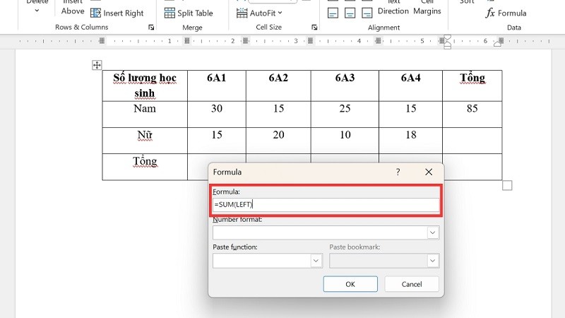 Hướng dẫn cách tính tổng trong Word nhanh chóng, đơn giản Hướng dẫn cách tính tổng trong Word nhanh chóng, đơn giản