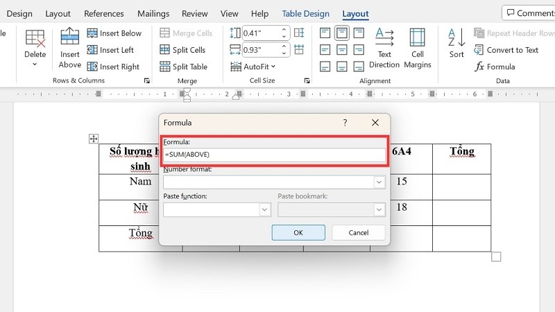 Hướng dẫn cách tính tổng trong Word nhanh chóng, đơn giản Hướng dẫn cách tính tổng trong Word nhanh chóng, đơn giản