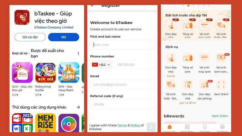 Hướng dẫn sử dụng Btaskee đặt lịch hẹn dịch vụ giúp việc nhà Hướng dẫn sử dụng Btaskee đặt lịch hẹn dịch vụ giúp việc nhà