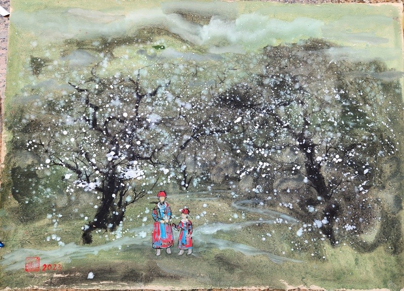 Hoạ sĩ Ngô Đức Hoàng mang 'mảnh đất tình yêu' Việt Nam đến với Kuwait qua triển lãm hội hoạ