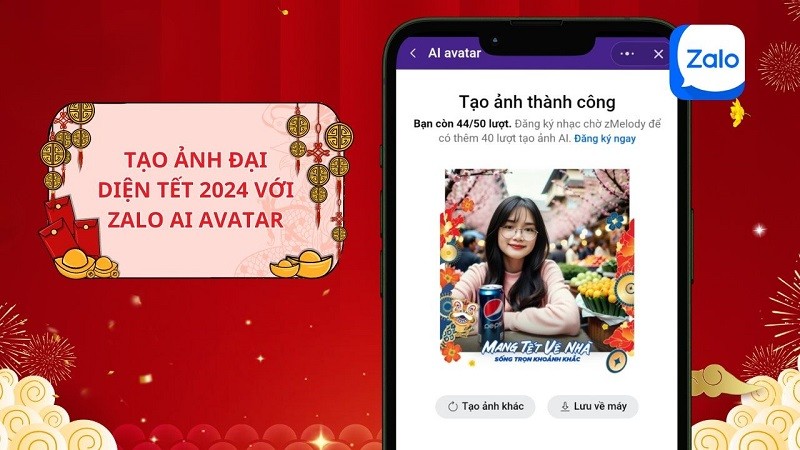 Tạo ảnh đại diện Tết bằng AI trên Zalo cực xịn Tạo ảnh đại diện Tết bằng AI trên Zalo cực xịn