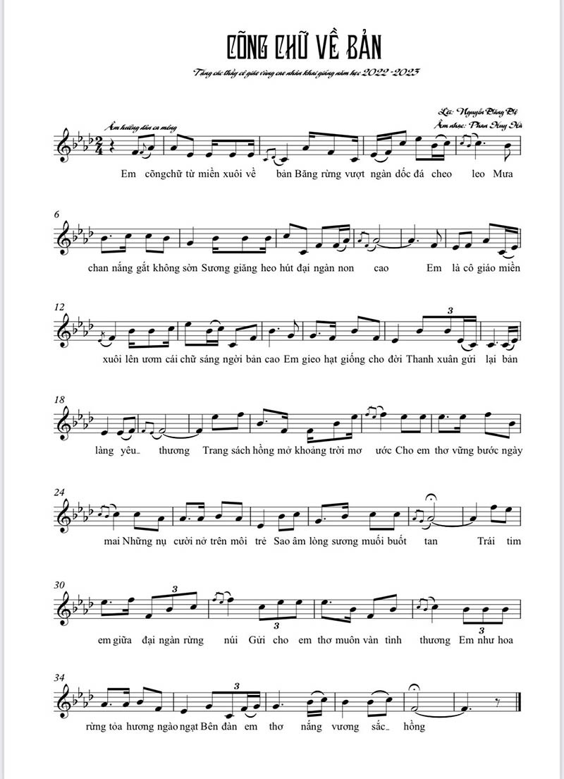 Bài thơ ‘Cõng Chữ Về Bản’ của Nhà thơ Nguyễn Đăng Độ đã đi vào ca khúc xuất sắc đạt giải thưởng âm nhạc 2023 Bài thơ ‘Cõng Chữ Về Bản’ của Nhà thơ Nguyễn Đăng Độ đã đi vào ca khúc xuất sắc đạt giải thưởng âm nhạc 2023
