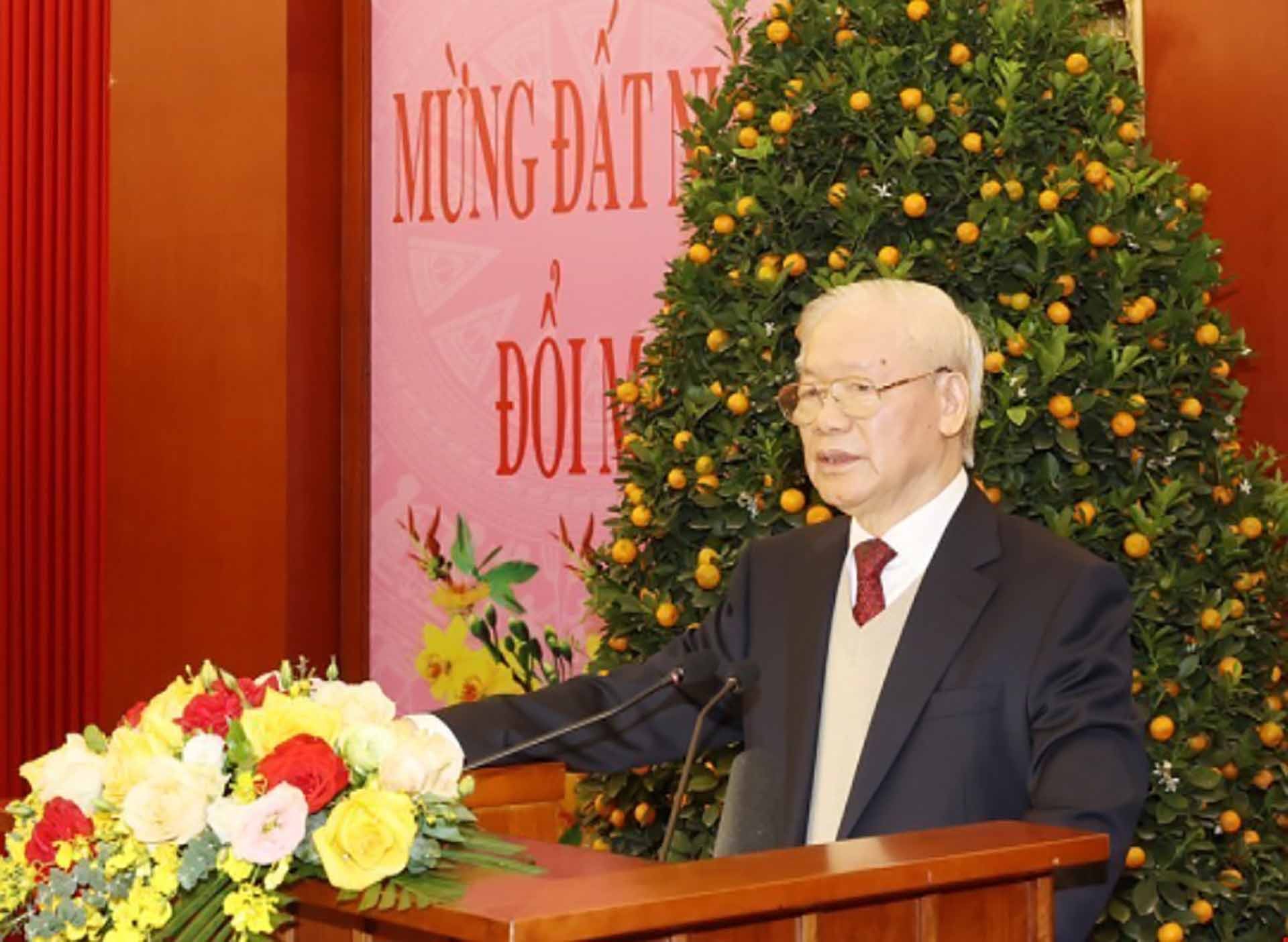 Tổng Bí thư Nguyễn Phú Trọng chúc Tết lãnh đạo, nguyên lãnh đạo Đảng, Nhà nước