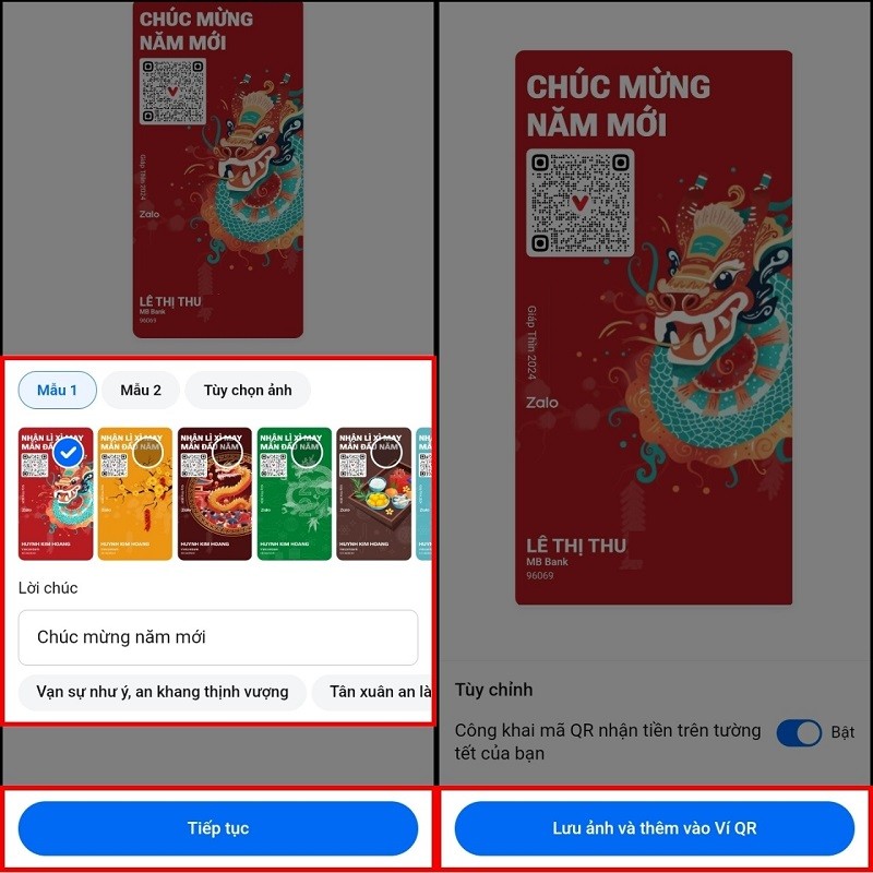 Tạo mã QR Tết trên Zalo nhận lì xì Tết Giáp Thìn siêu độc đáo