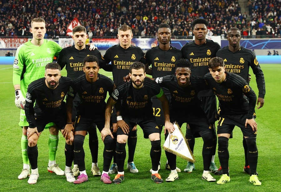 Đội hình ra sân của Real Madrid.