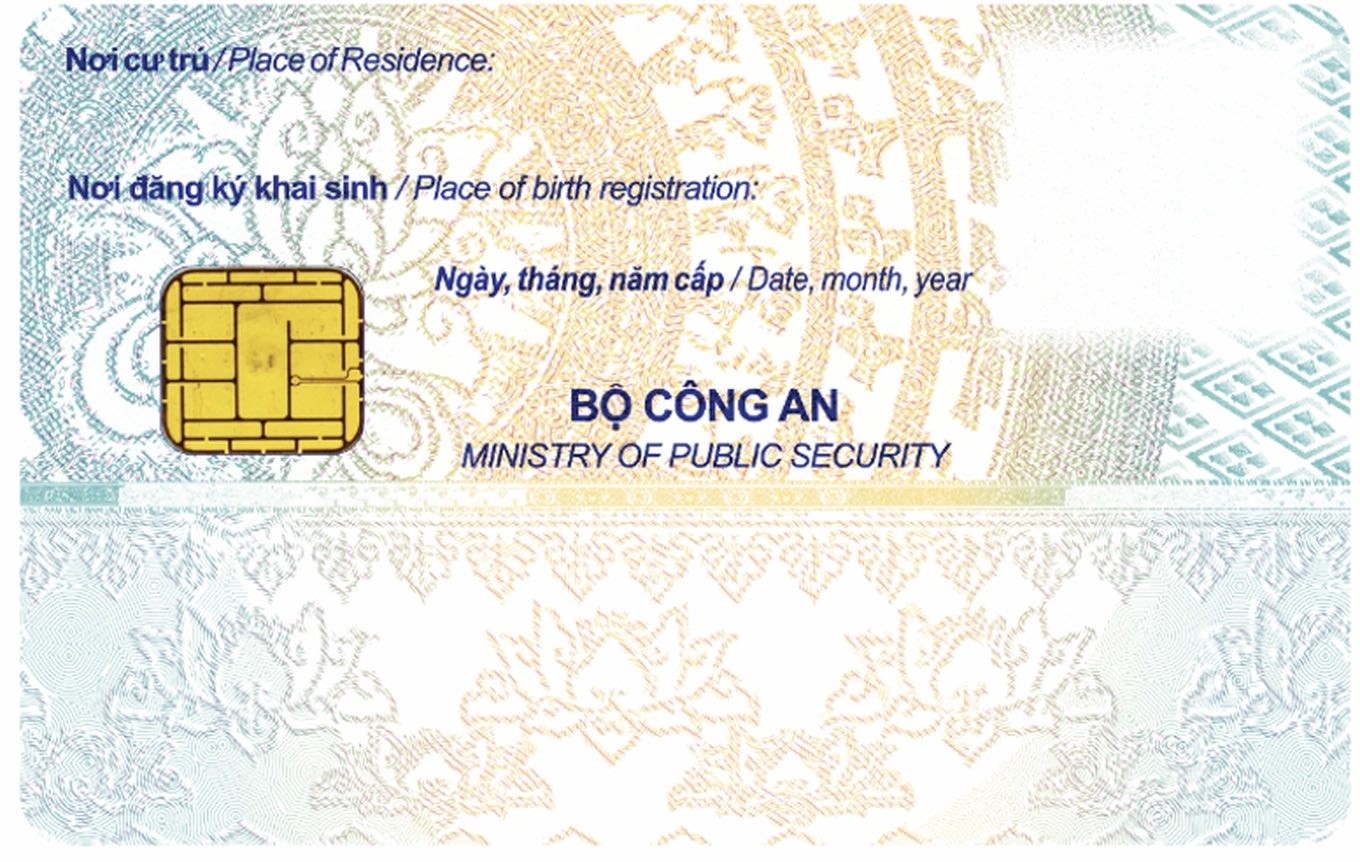 Mặt sau thẻ căn cước (Ảnh: Bộ Công an).