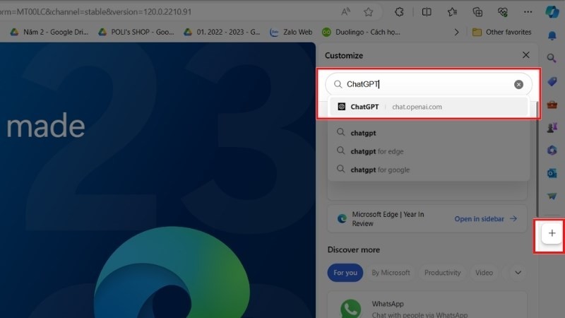 Thêm ChatGPT vào thanh Sidebar Microsoft Edge giúp bạn truy cập nhanh hơn