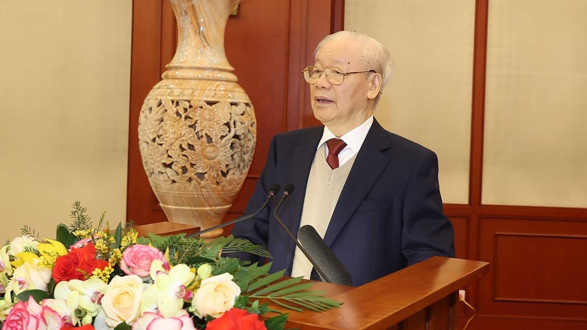 phat bieu cua tong bi thu tai phien hop dau tien tieu ban van kien dai hoi xiv cua dang