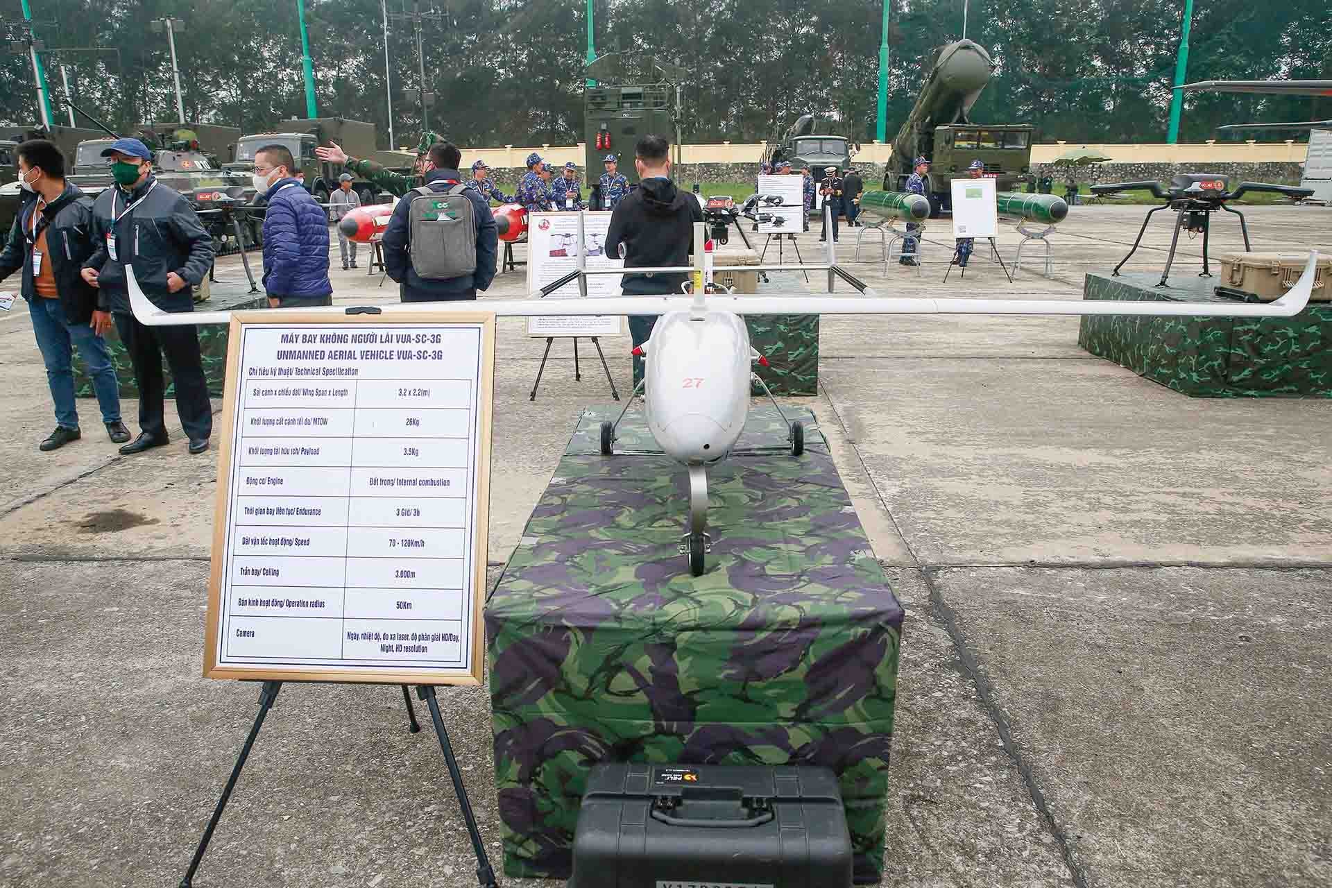 Sản phẩm máy bay không người lái do Việt Nam nghiên cứu và chế tạo. (Ảnh: Lim Dim)